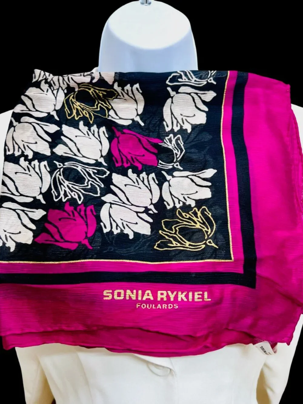 Sonia Rykiel Foulards 100% Silk Scarf Ex-Large 42